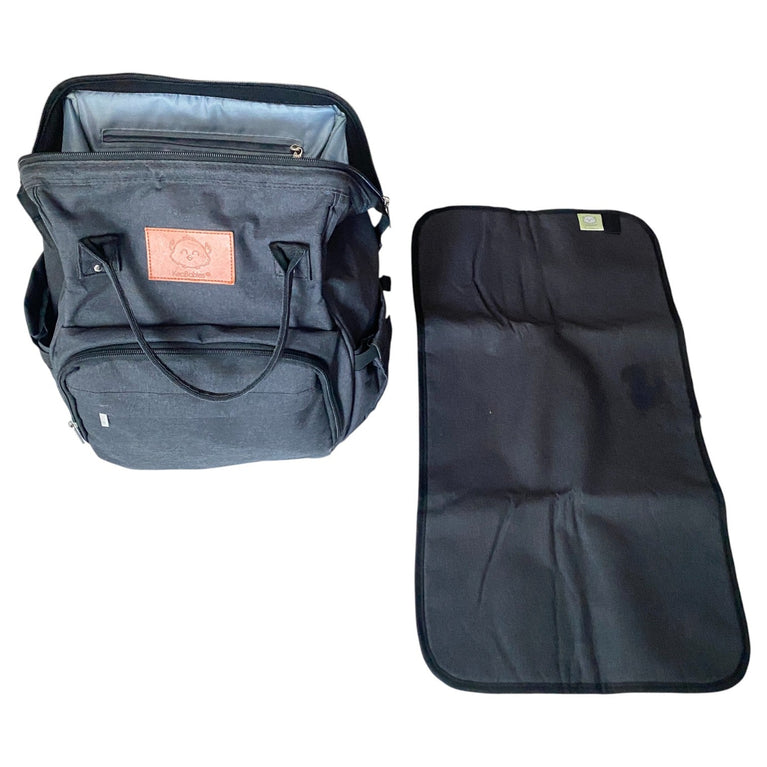 Keababies-Diaper-Backpack-with-Diaper-Mat-Trendy-Black-1-1