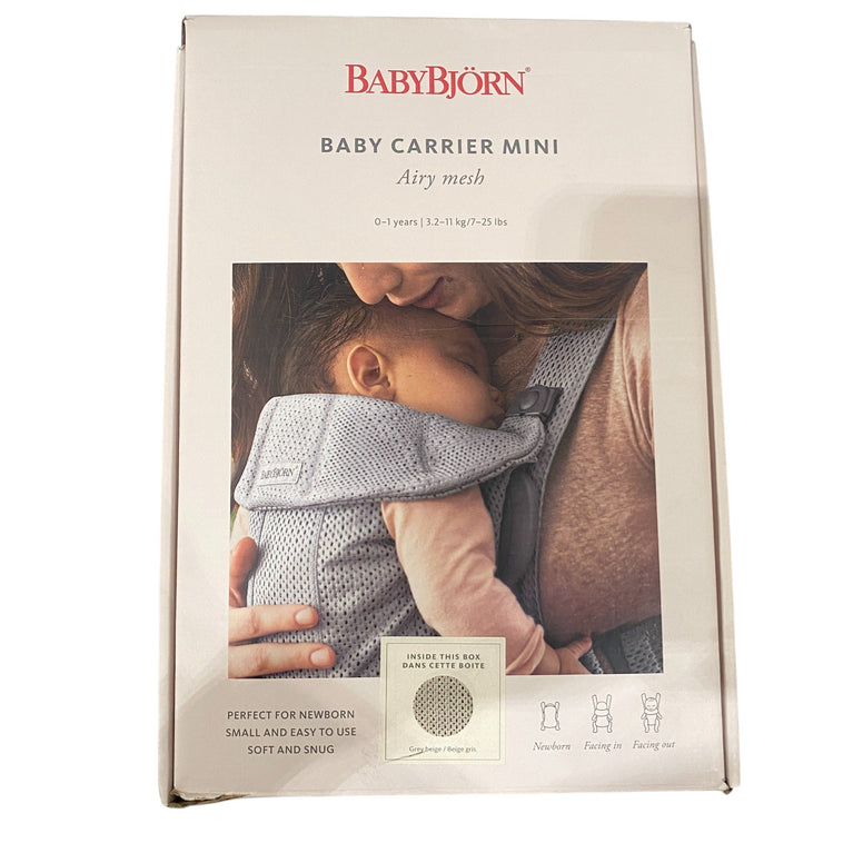 BabyBjörn Baby Carrier Mini 3D Mesh - Grey Beige