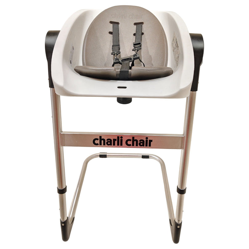 CharliChair-2-in-1-Baby-Shower-Chair-Brown/-White/Silver-1-2