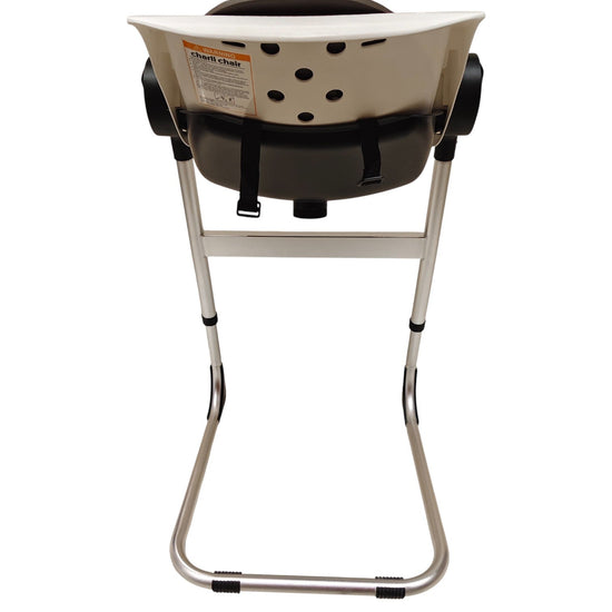 CharliChair-2-in-1-Baby-Shower-Chair-Brown/-White/Silver-1-5