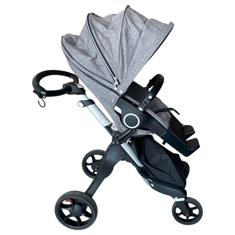 Stokke V6 xplory Stroller and Bassinet  - Grey-1-4