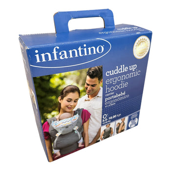 Infantino Cuddle Up Ergonomic Carrier W/ Removable Hood - Grey