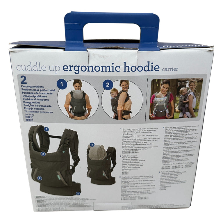 Infantino Cuddle Up Ergonomic Carrier W/ Removable Hood - Grey