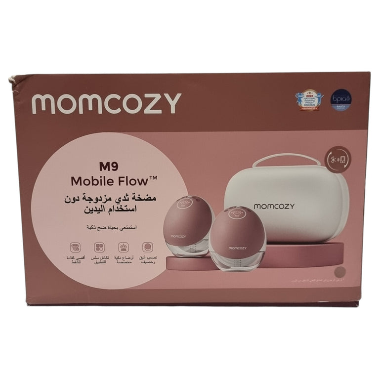 Momcozy-Mobile-Flow-Hands-Free-Double-Breast-Pump-M9-Pink-1-6