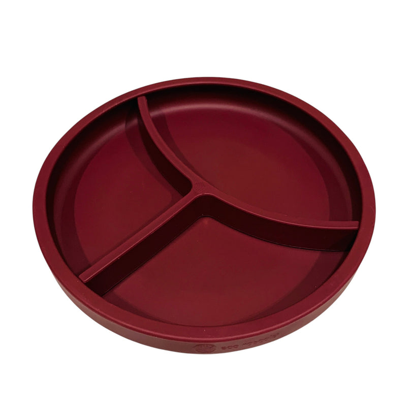 Eco-Rascal-Silicone-Plate-with-Removable-Divider-Burgundy-1-2