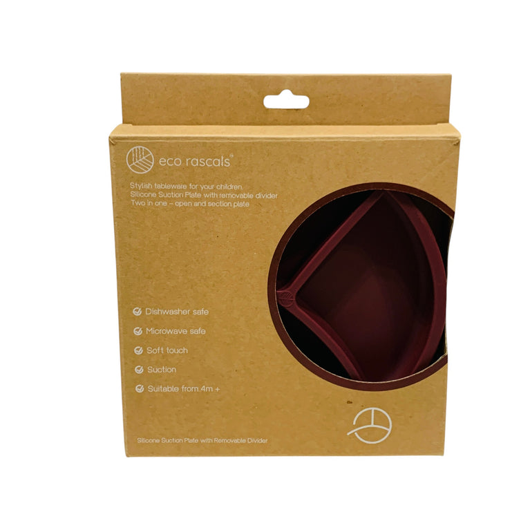 Eco-Rascal-Silicone-Plate-with-Removable-Divider-Burgundy-1-6