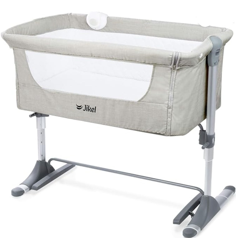 Jikel-Nova-Baby-Bedside-Crib-Grey-3-1