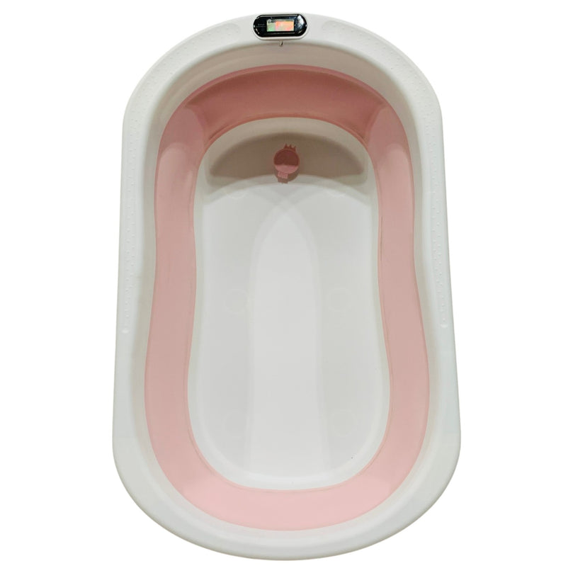 Generic-Foldable-Bathtub-with-Thermometer-Pink-1-3