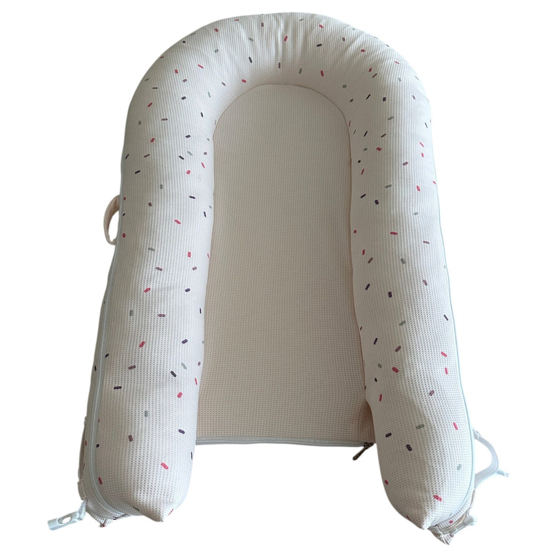 Giggles-Waffle-Texture-Sleeping-Bag-with-Mosquito-Net-Pink-1-2