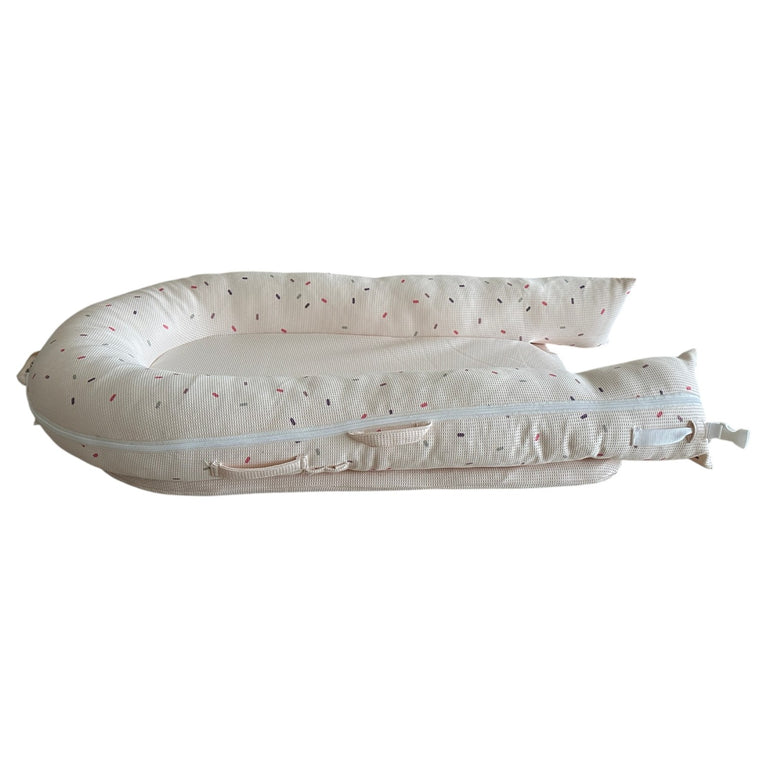Giggles-Waffle-Texture-Sleeping-Bag-with-Mosquito-Net-Pink-1-5