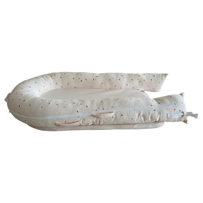 Giggles-Waffle-Texture-Sleeping-Bag-with-Mosquito-Net-Pink-1-5