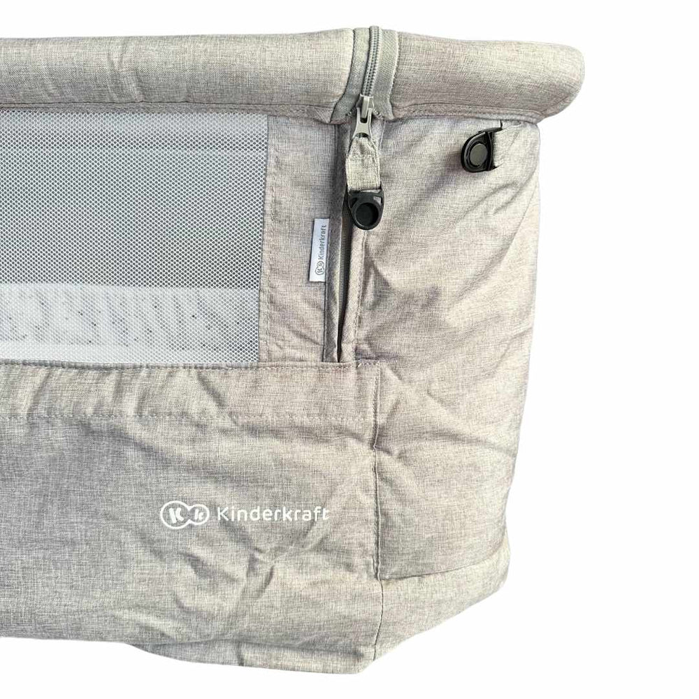Secondful Kinderkraft Side2Bed Co Sleeper Bassinet Cot Grey Melange Shop used Bassinets in UAE Secondful