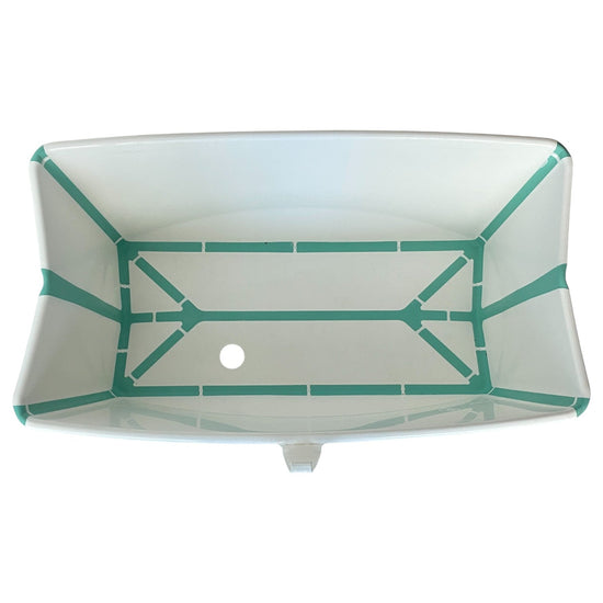 Stokke-Flexi-Bath-Tub-+-Newborn-Support-Bundle-Clear-Green-3-4