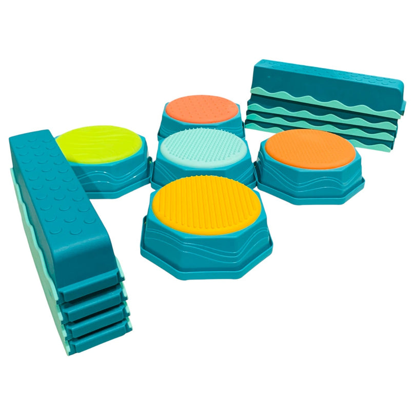 B-Toys-Beam-Interlocking-Balancing-5-Sensory-Pads-&-8-Beams-1-1