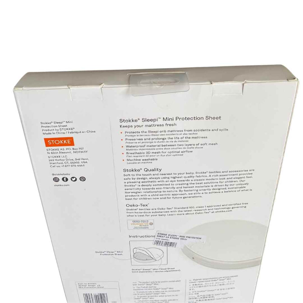stokke sleepi mini protection sheet Stokke Sleepi Mini Protection Sheet - White | Shop used Bedding in UAE
