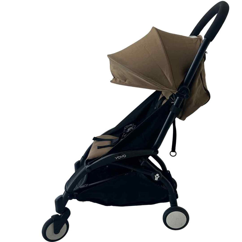 Secondful Babyzen YOYO Complete Stroller Set With Black Frame 6m Toffee Color Pack Footmuff Shop used Strollers in UAE Secondful