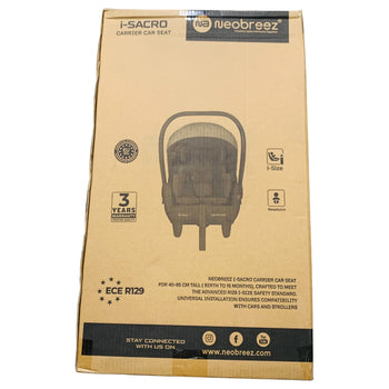 Neobreez-i-Sacro-i-Size-Lightweight-Baby-Car-Seat-Carrier-Black-1-2