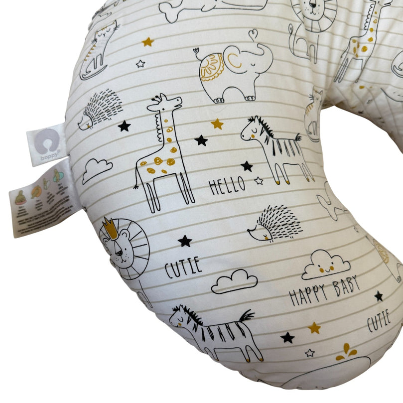 Boppy-Original-Feeding-&-Infant-Support-Pillow-Notebook-Black-and-White-with-Gold-Animals-6-3