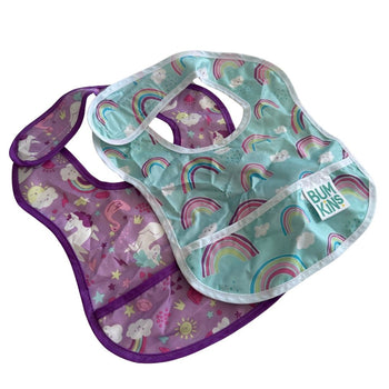 Bumkins Superbib Bib 6-24 Months (Pack of 2) - Unicorns & Rainbow