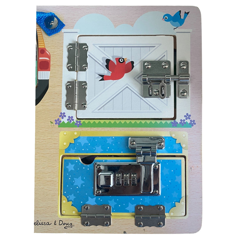 Melissa and Doug Wooden Lock and Locksmith Board Puzzle
