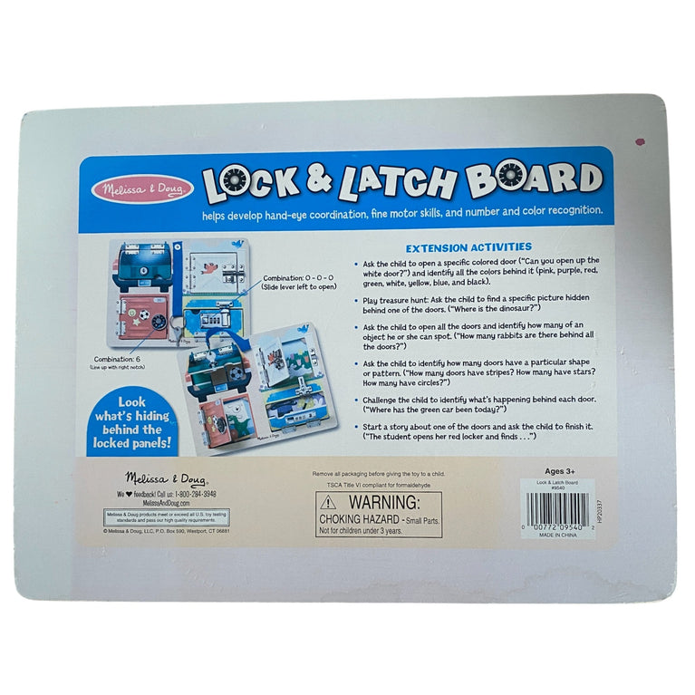 Melissa and Doug Wooden Lock and Locksmith Board Puzzle