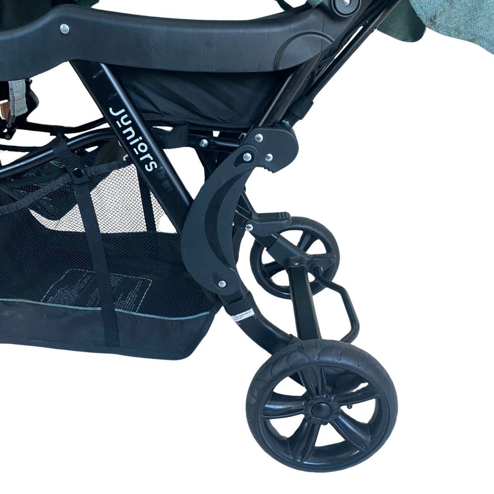 juniors double stroller Juniors Tandem Baby Twin Stroller with Canopy - Cadet Blue | Shop used Strollers in UAE