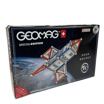 Geomag 810 NASA Special Edition Razzo, Multicolour (Black/Grey/Red) - Pack of 84