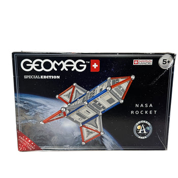 Geomag 810 NASA Special Edition Razzo, Multicolour (Black/Grey/Red) - Pack of 84