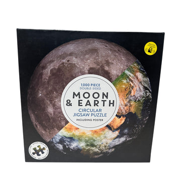 Moon & Earth Circular Jigsaw Puzzle 1000 pcs double sided