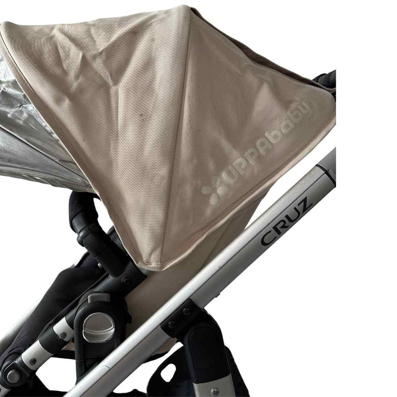 UPPAbaby-Cruz-V2-Stroller-Declan-Oat-MÃ©lange-|-Silver-Frame-|-Black-Handle-12