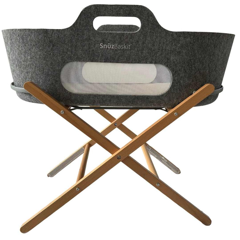 Snuz-Baskit-Moses-Basket-with-Mattress-&-Stand-Set-Dark-Grey-+-4-Fitted-Sheets-+-2-Mattress-Protectors-2
