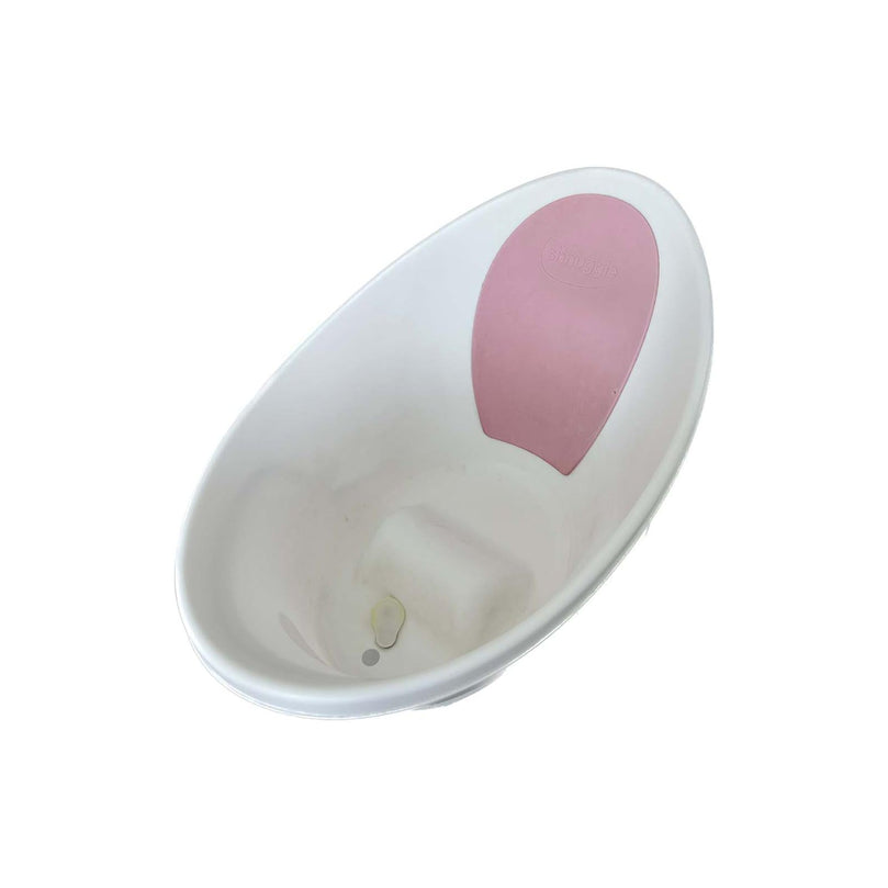 Shnuggle-Baby-Bath-Tub-with-Foam-Back-Rest-Foldable-Stand-White-with-Pink-Image 3