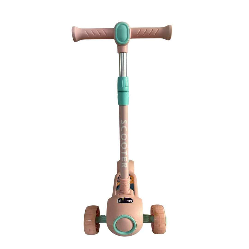 Deluxe-Kids-Foldable-Scooter-with-Adjustable-Height-Pink-3