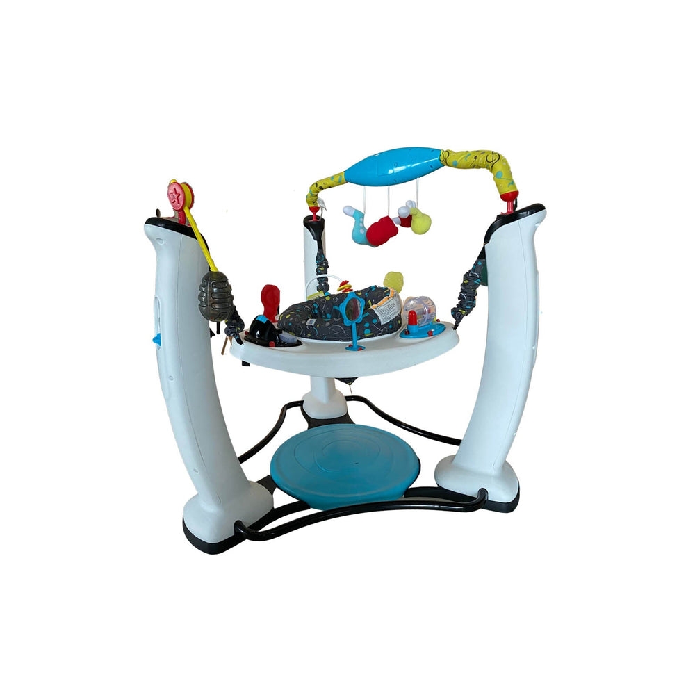 evenflo exersaucer ultra 2 in 1 evenflo - ExerSaucer Jam Session Jumping Activity Center - White & Blue | Shop used Active Play in UAE